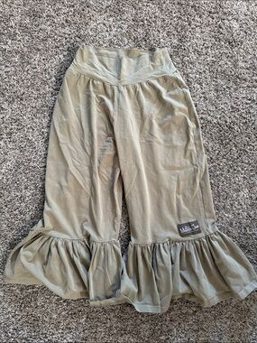 Matilda Jane Olive Green Ruffle Hem Girls' Capri Skirt-Pants
